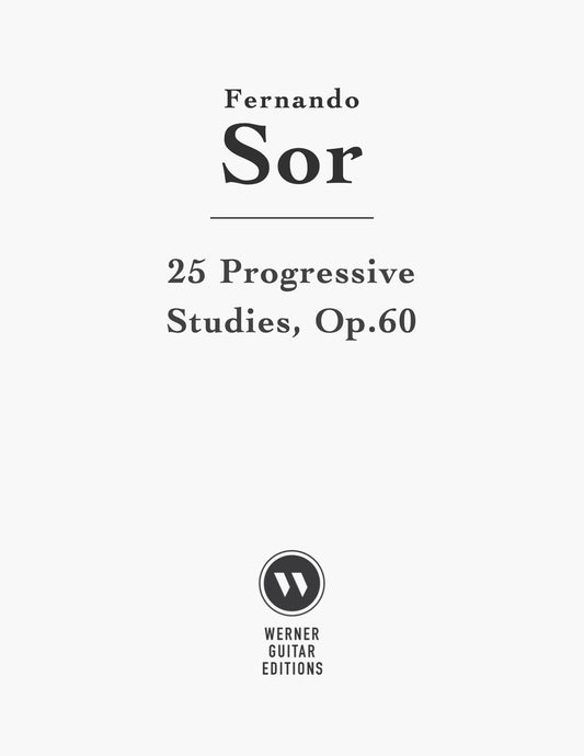 25 Progressive Studies, Op.60 by Fernando Sor (PDF Sheet Music)
