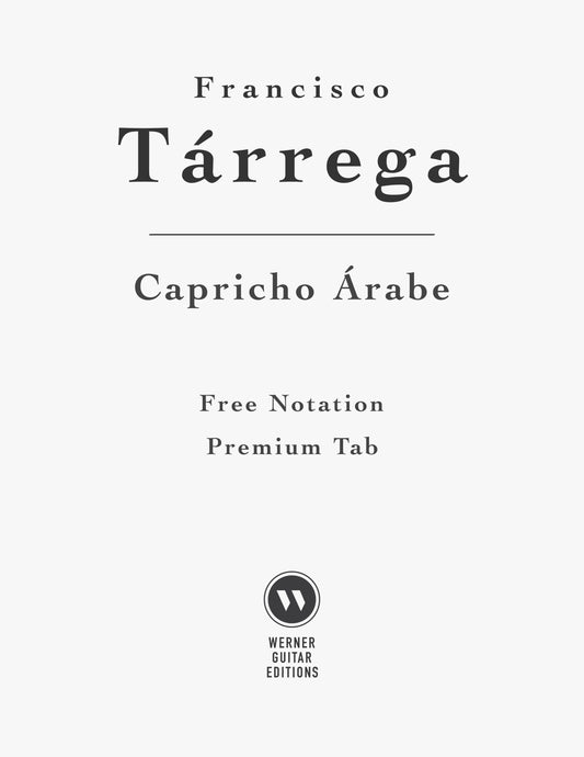 Capricho Arabe by Tarrega (Free Sheet Music PDF)