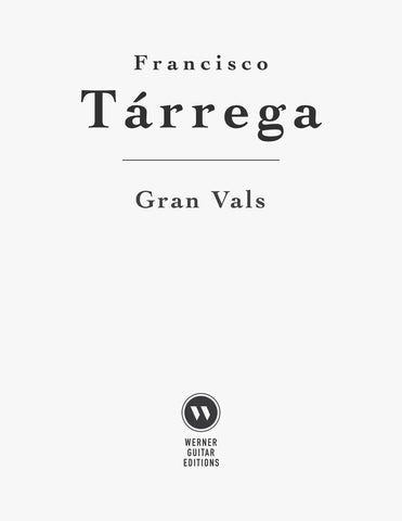Gran Vals by Tarrega (PDF Sheet Music or Tab)