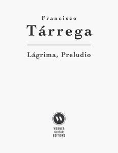 Lágrima, Preludio by Francisco Tárrega - PDF Sheet Music