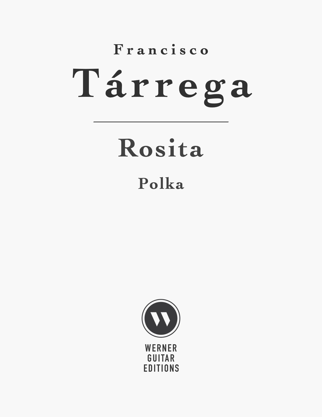 Rosita (Polka) by Francisco Tárrega - PDF Sheet Music