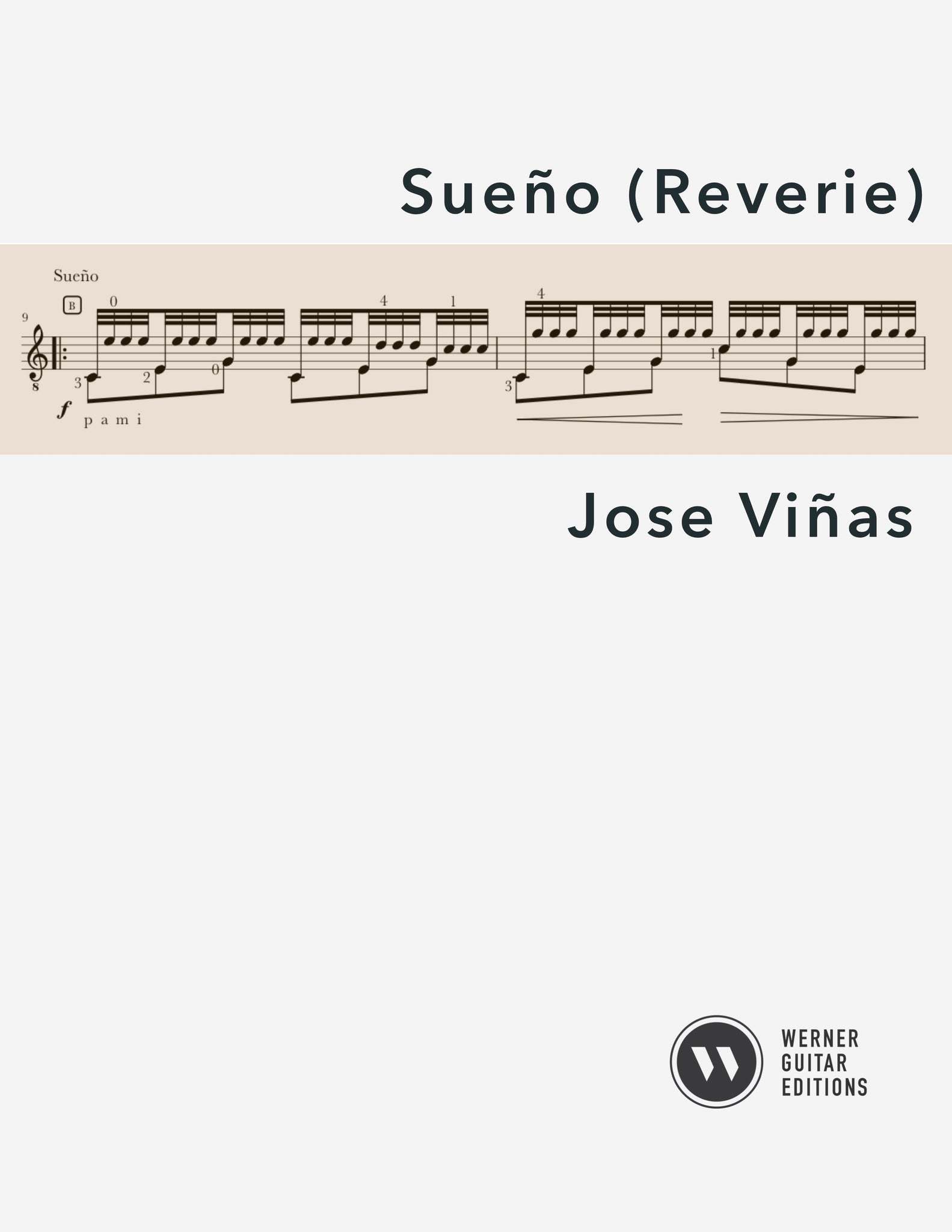 El Sueño (Reverie para Guitarra) for Guitar by José Viñas 