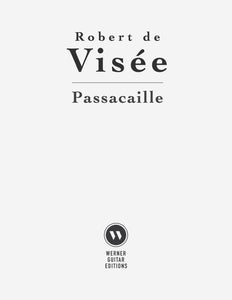 Passacaille by Robert de Visée (Sheet Music and Tab PDF)