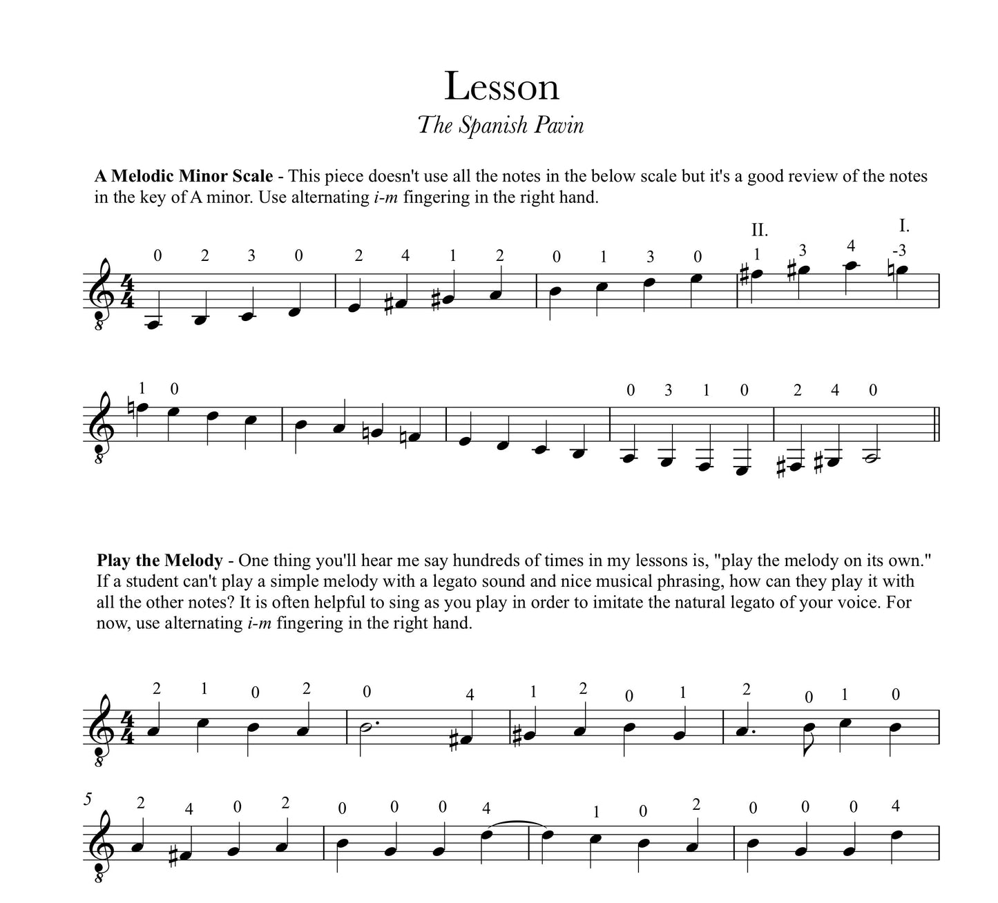 Classical Guitar Repertoire Lessons Grade 1 - Scale and Melody